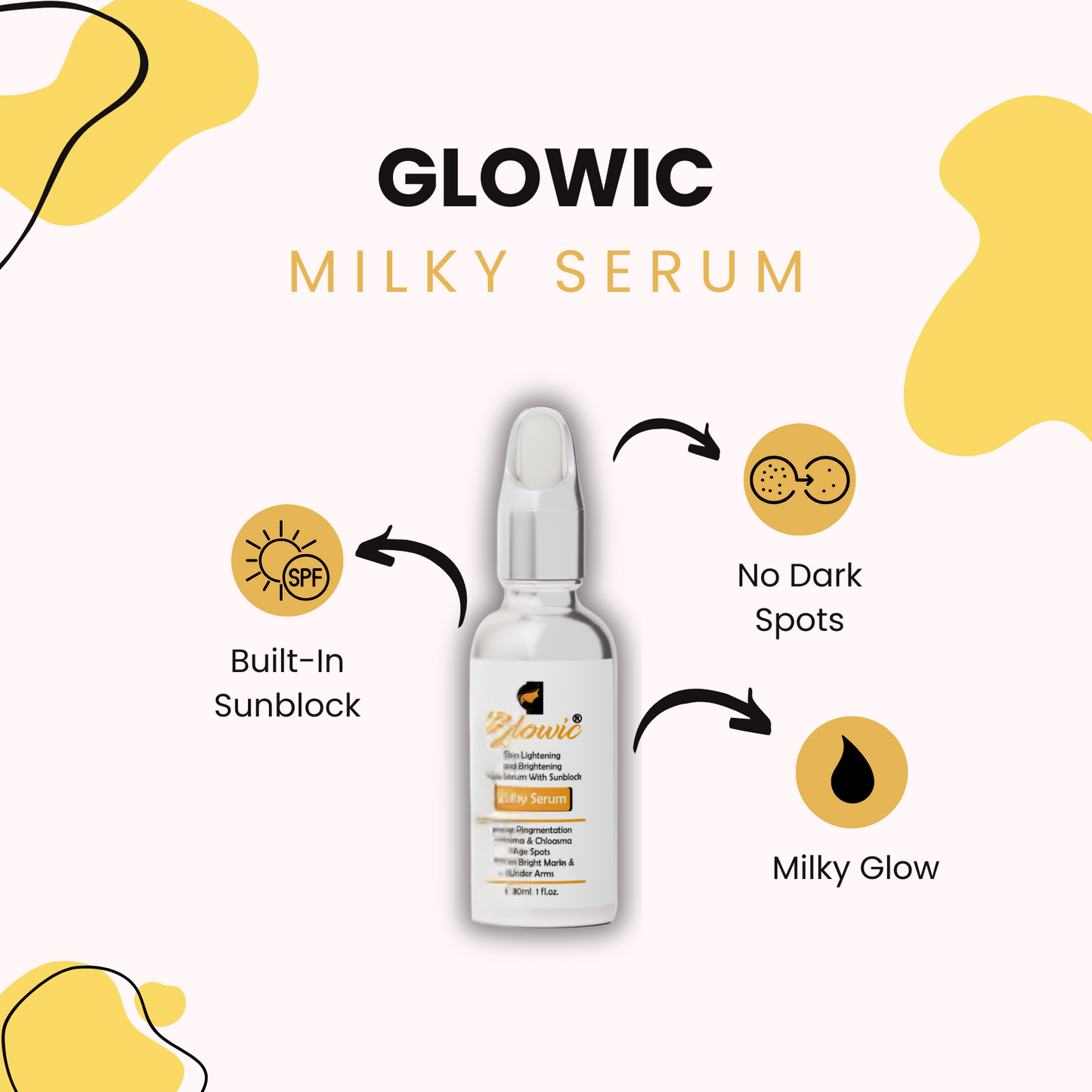 Glowic Lightening & Brightening Milky Serum 30ml